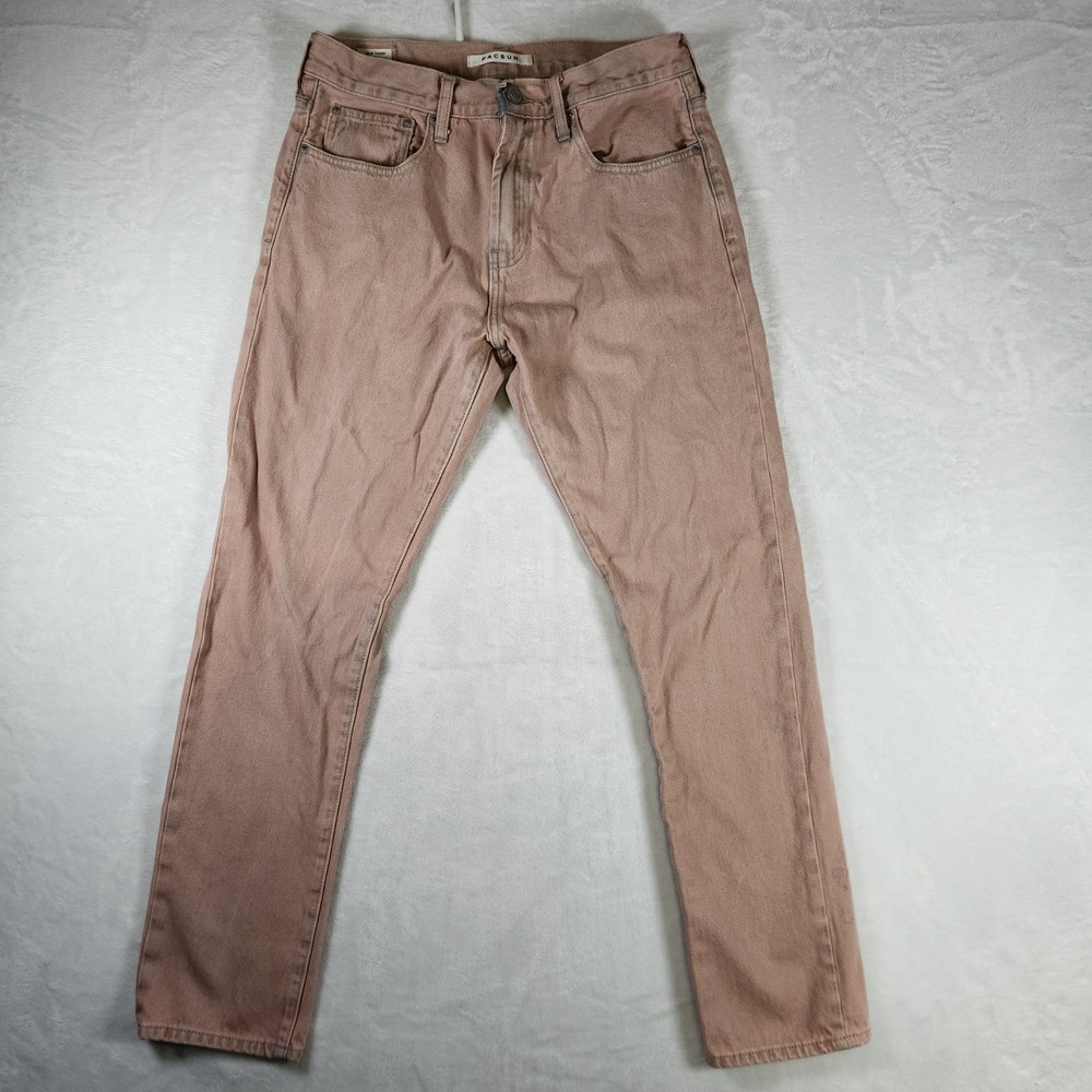 PacSun Men's Slim Taper‎ Jeans 32x30 Pink Stretch Denim Casual Streetwear